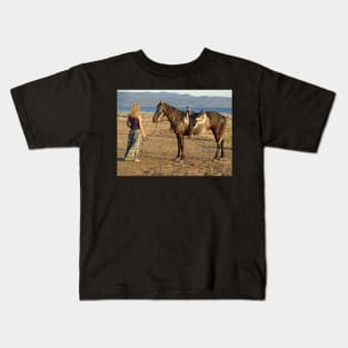 A Horse and Her Girl Kids T-Shirt